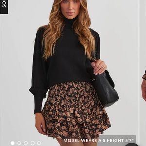 Vici Addison Floral Smocked Ruffle Skort